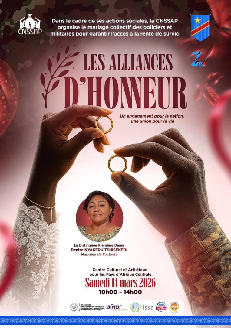 RDC : mariage civil collectif pour policiers et militaires organisé par la CNSSAP