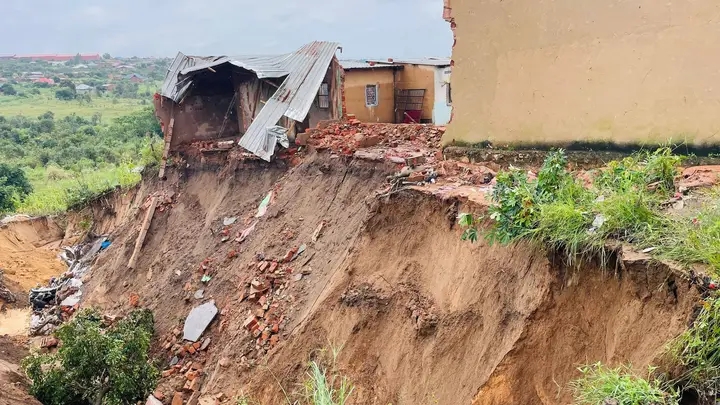 Kolwezi:Des sans abris suite à une érosion au quartier Musompo 2