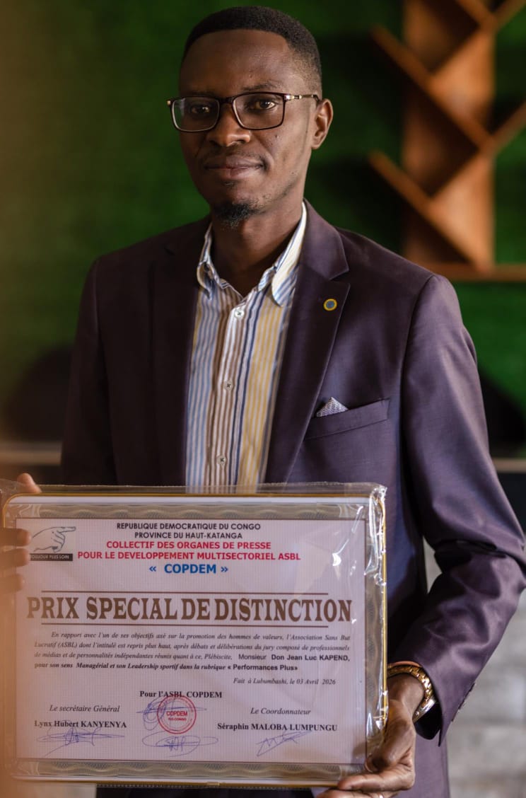 Médias : Jean-Luc KAPEND honoré par le COPDEM pour son professionnalisme exemplaire