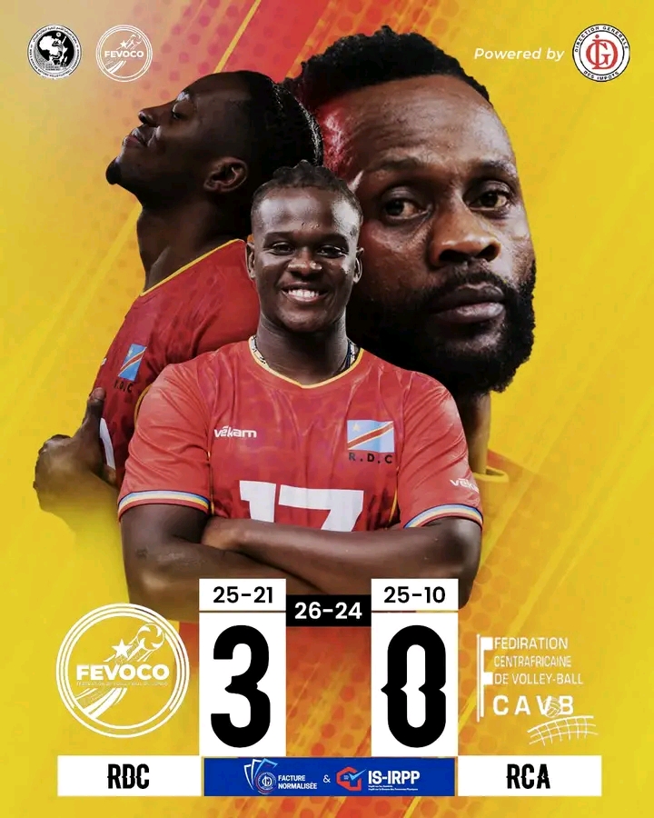 Volley-ball/Championnat d’Afrique masculin 2026 : Les Léopards étranglent les Fauves de Bas-Oubangui