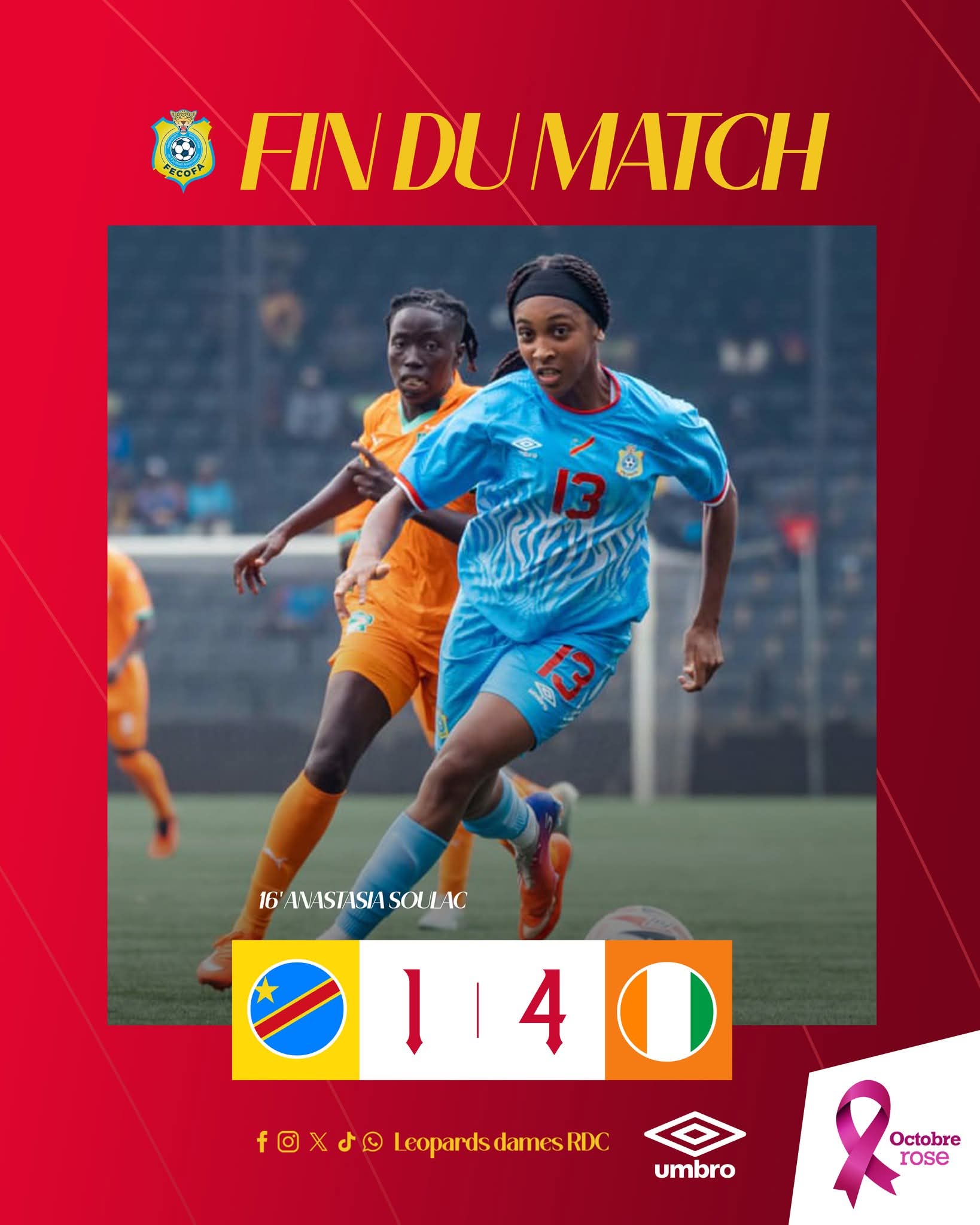 Léopards dames : la Côte d’Ivoire frappe fort à Lubumbashi