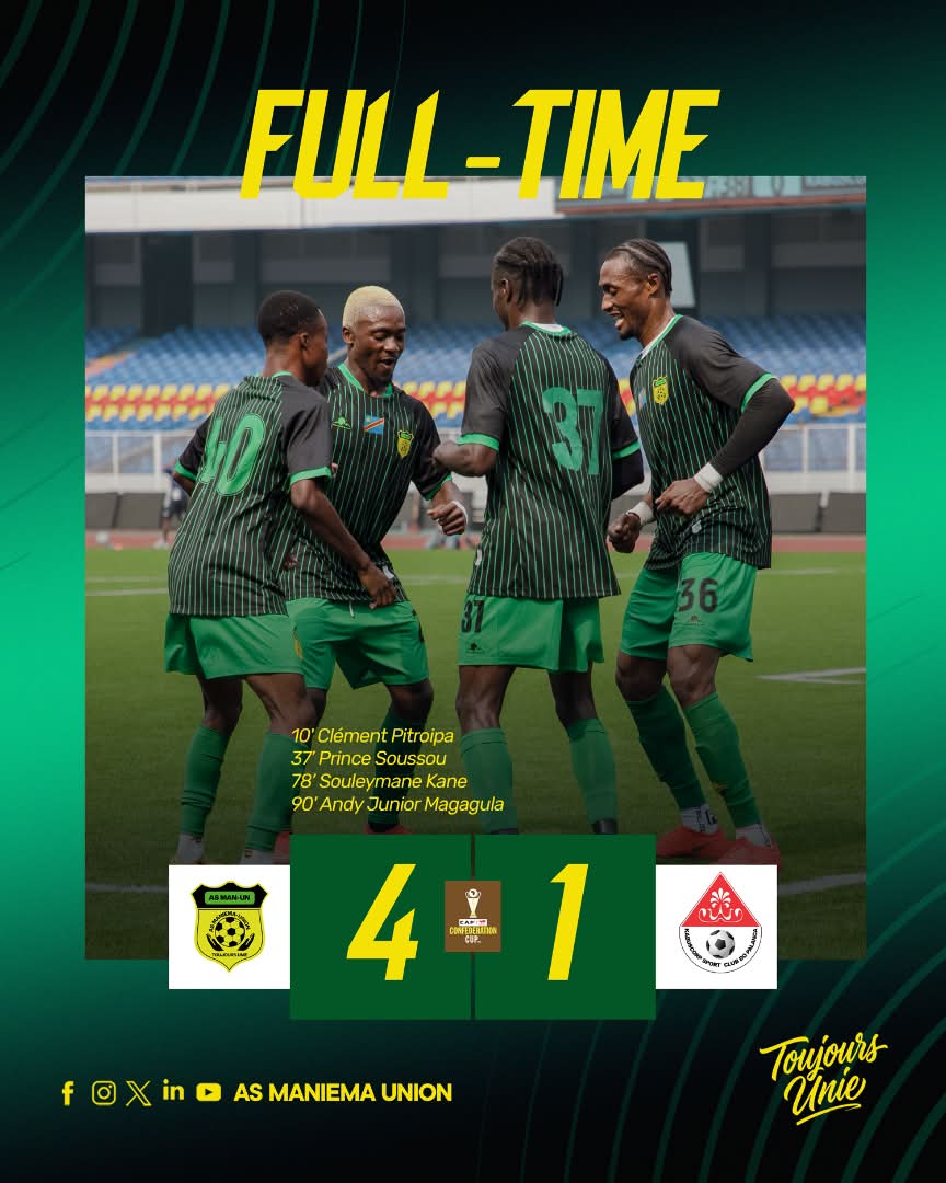 CAF C2 : Maniema Union envoie un avertissement